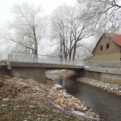 Neubau der Brücke über die Felda in Kaltennordheim